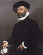 Giovanni Battista Moroni Portrait of a young Man Holding a Letter china oil painting artist